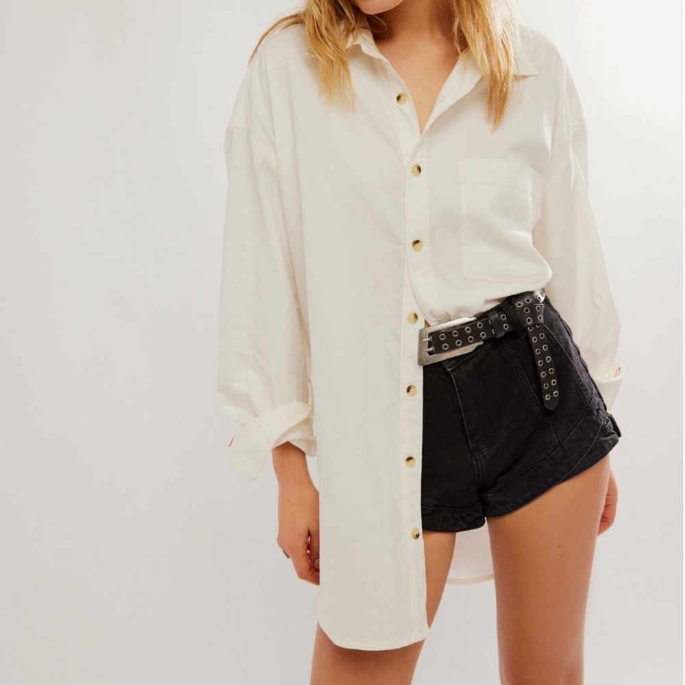 Freepeople Freddie Shirt, White, Size S